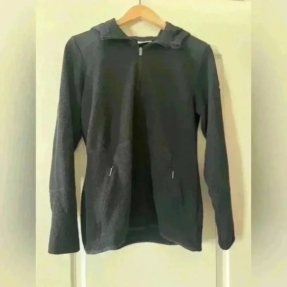 EUC Columbia Black Pullover with Hood Zipper Pockets - Picture 2 of 12